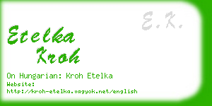 etelka kroh business card